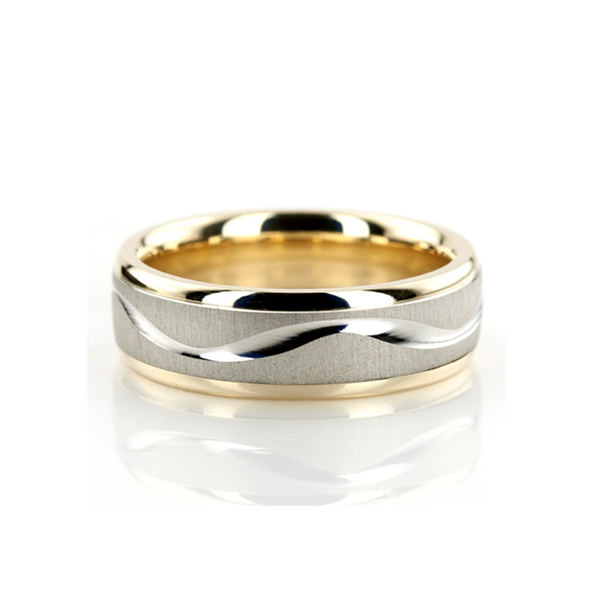 25karats Elegant Wave Design Two-Tone Wedding Ring Review