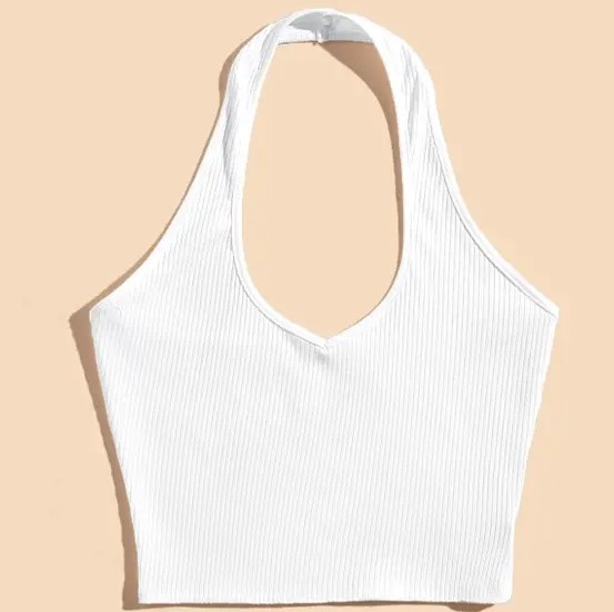 Blushmark Halter White Tank Tops Review