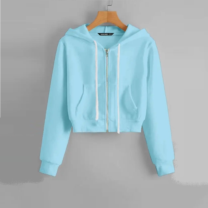 Blushmark Casual Hooded Collar Light Blue Sweatshirt Review