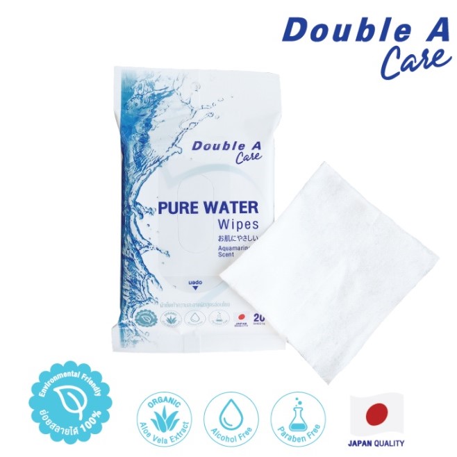 Double A Pure Water Wipes Aquamarine Scent Review