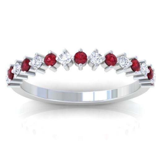 GemsNY Half Eternity Diamond And Ruby Round Open Prong Band 0.39cttw EB74367RB Review