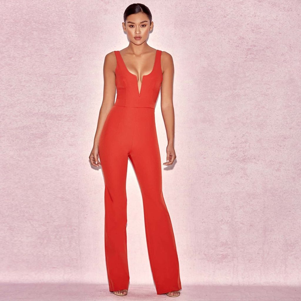 House of CB Natalja Rev V Plunge Jumpsuit Review
