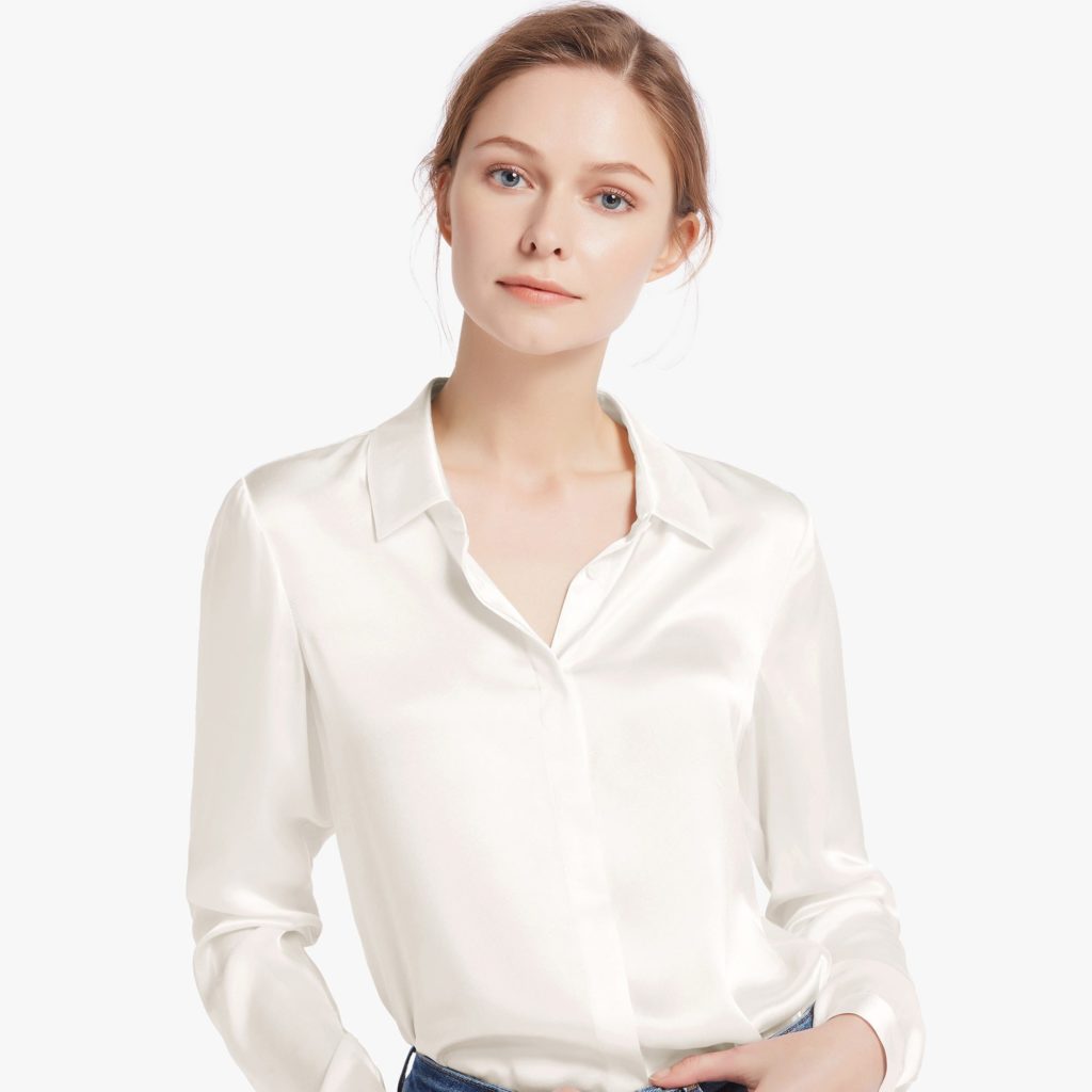 LilySilk Basic Concealed Placket Silk Shirt Review