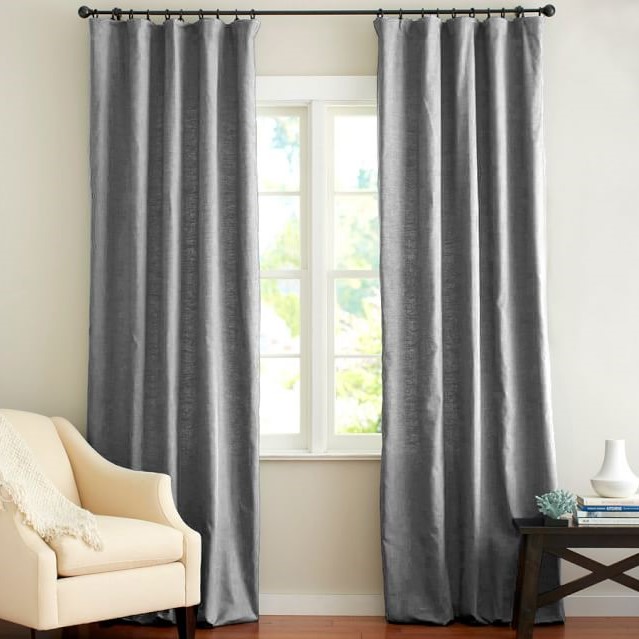 Pottery Barn Emery Linen Rod Pocket Blackout Curtain Review