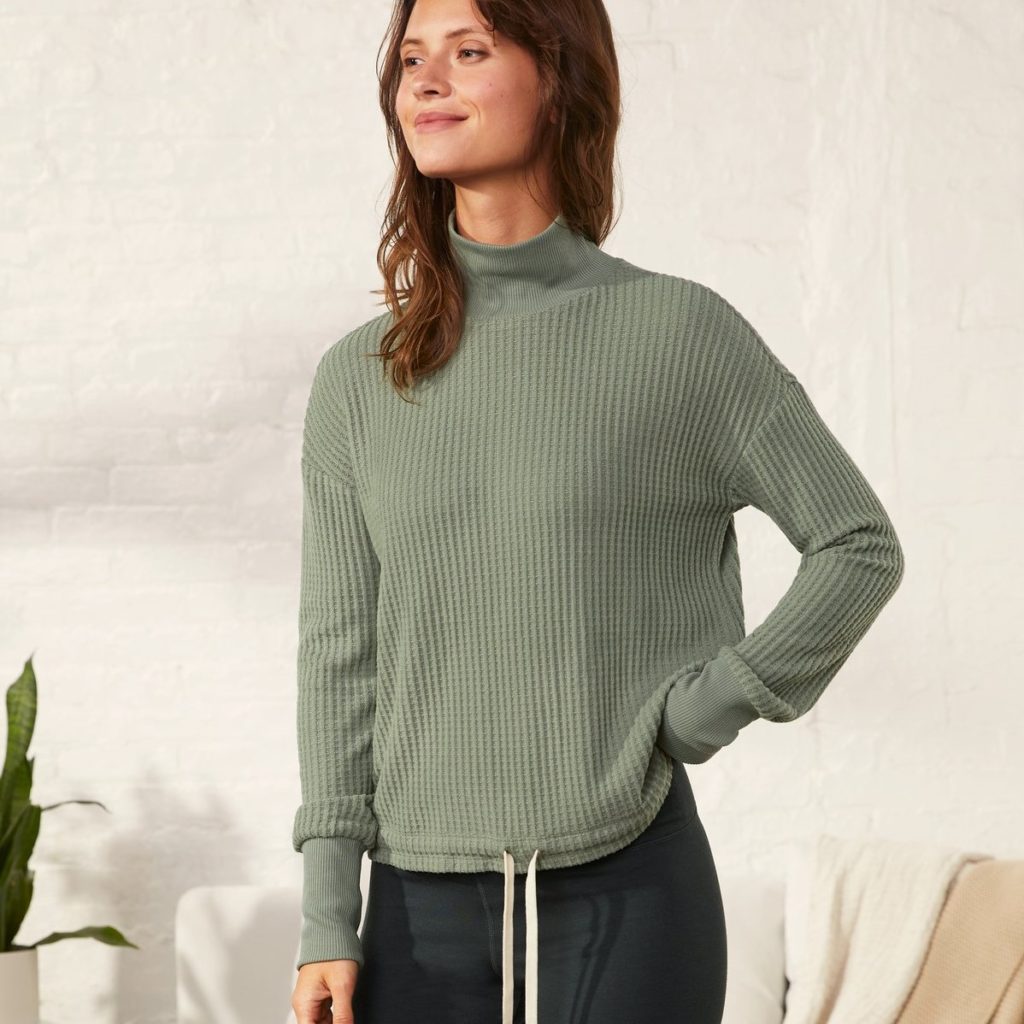 Upwest Waffle Mock Neck Sweatshirt Review