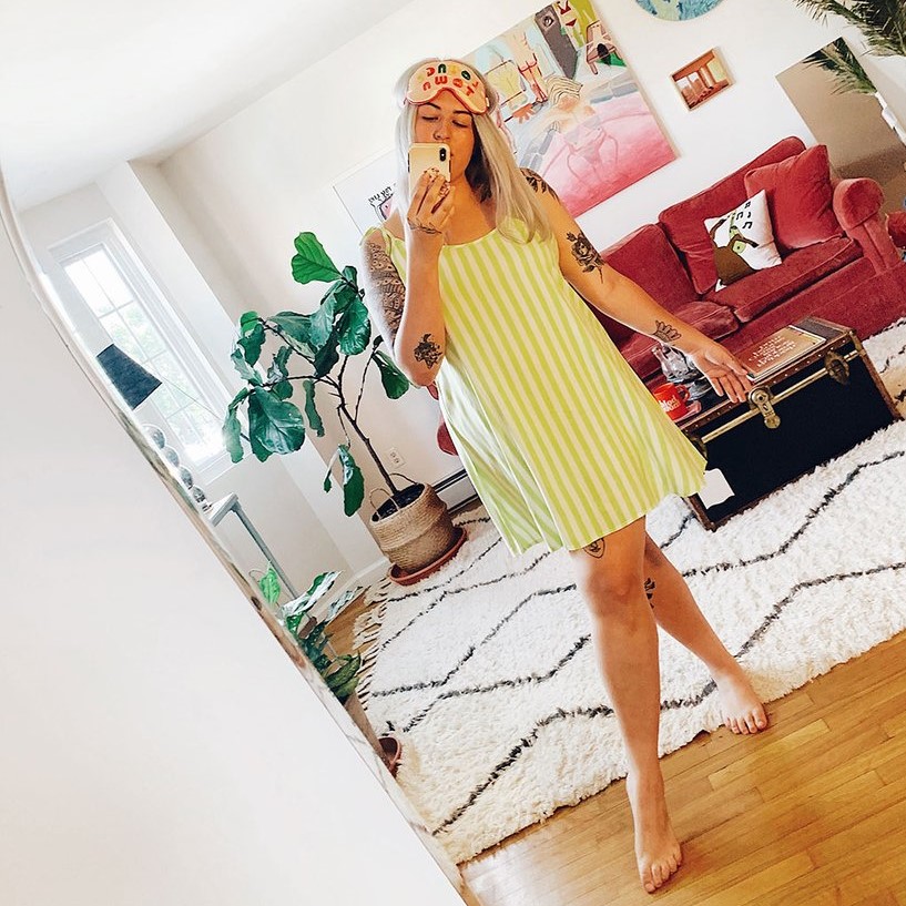 ban.do Breezy Dress - Lime Green Stripes Review