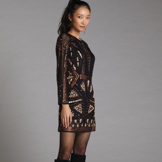 Anthropologie Let Me Be Beaded Mini Dress Review
