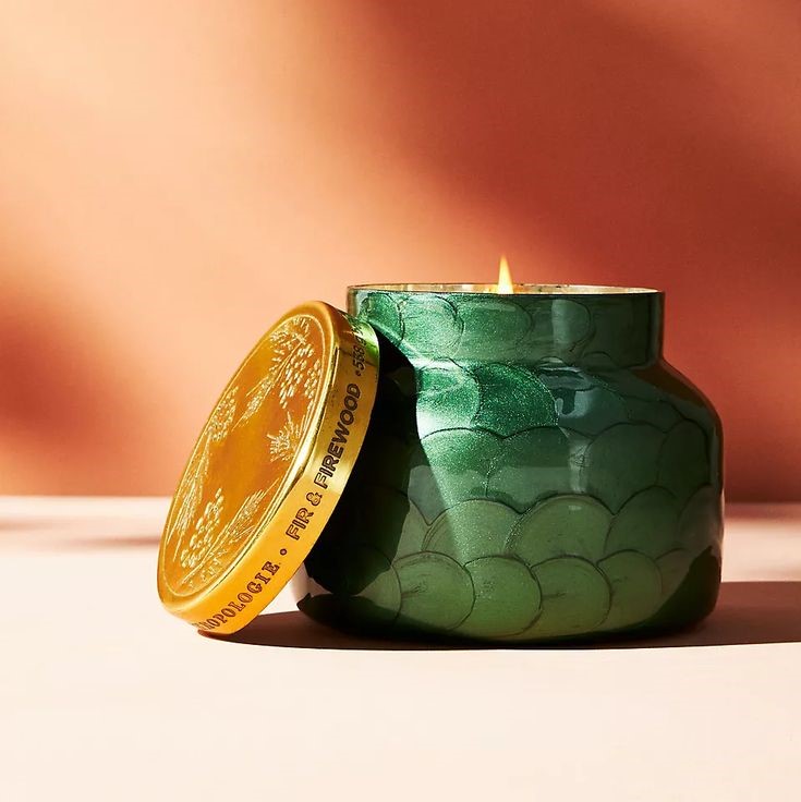 Anthropologie Capri Blue Fir & Firewood Glass Candle Review