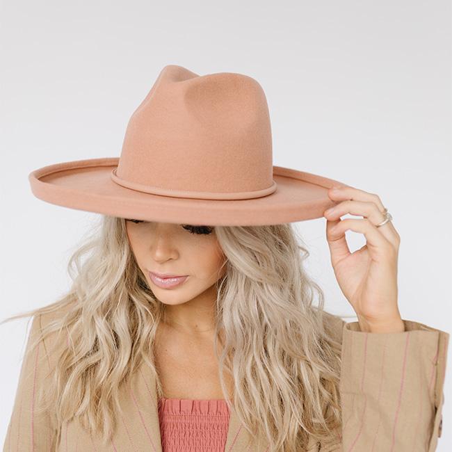 Gigi Pip The Cara Loren Pencil Brim Hat Dusty Pink Review