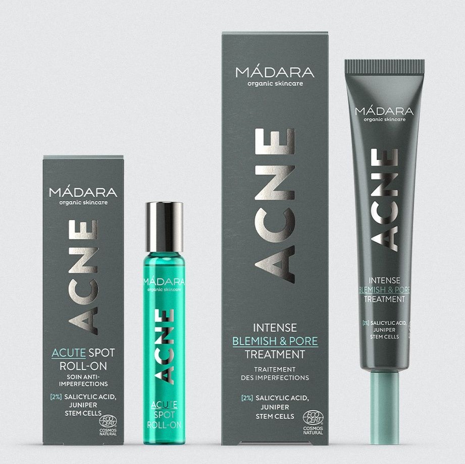 Madara Cosmetics Acne Acute Spot Roll-On & Acne Intense Blemish & Pore Treatment Review