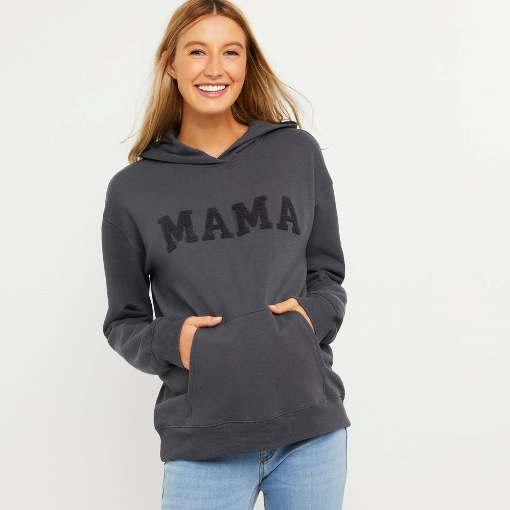 Motherhood Maternity Mama Graphic Maternity Hoodie Sweatshirt Review