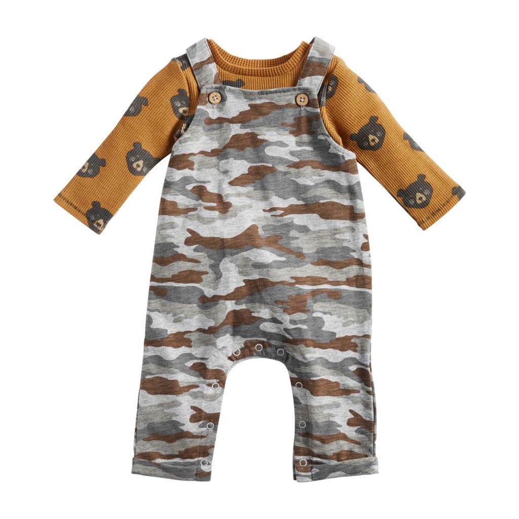 Mud Pie Bear Camo Baby Overall Set Review
