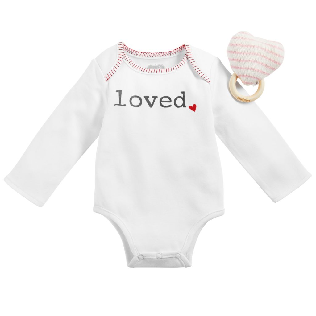 Mud Pie Loved Baby Bodysuit and Rattle Set Review