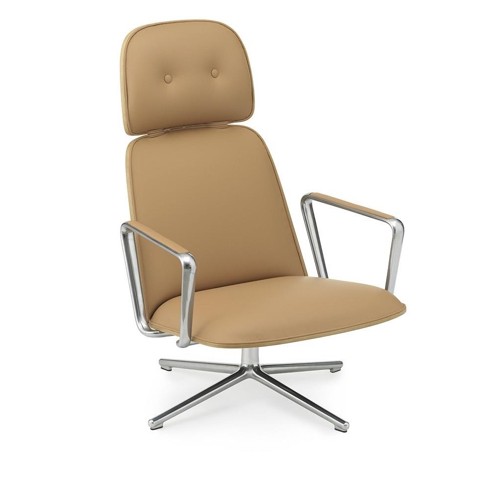 Normann Copenhagen Pad Lounge Chair High Swivel Alu Oak/Ultra Leather Review