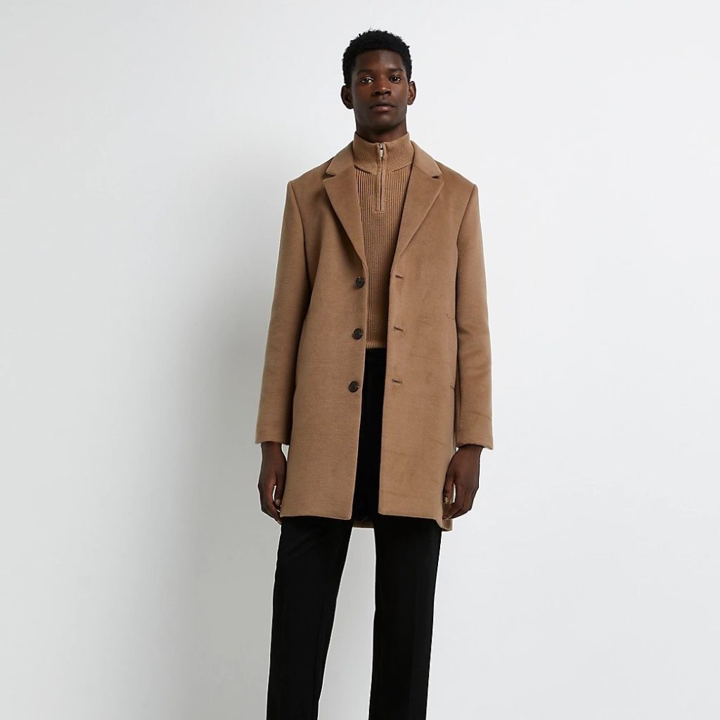 River Island Brown Button Down Overcoat Review