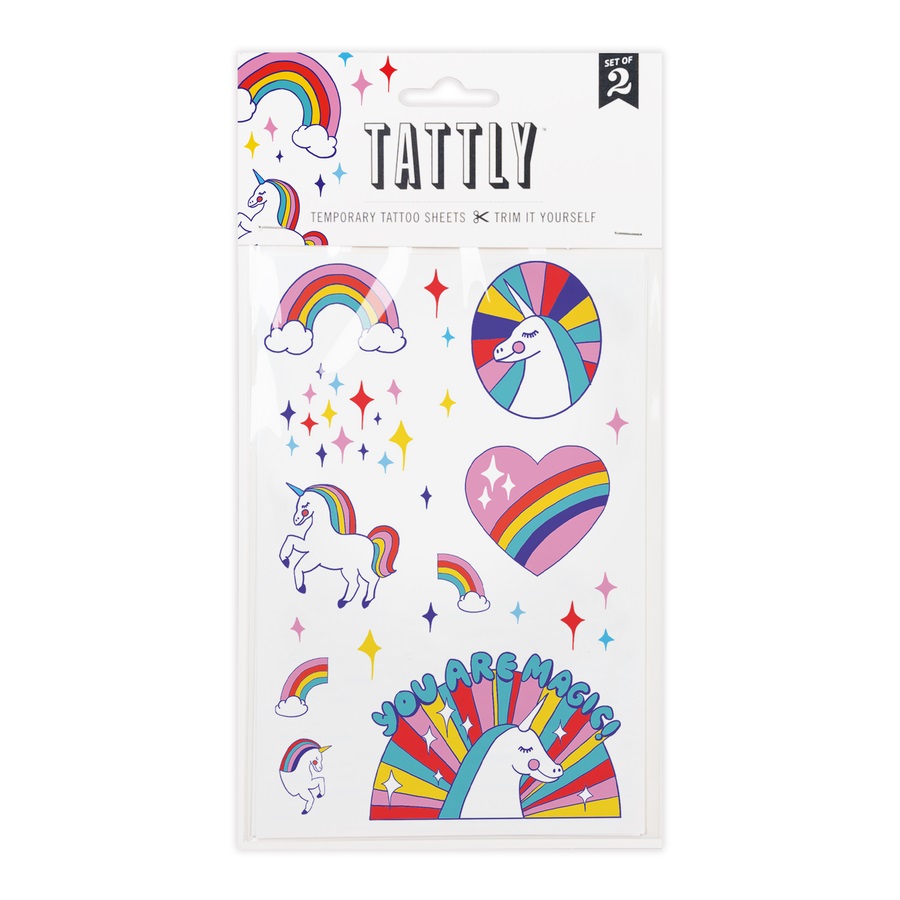 Tattly Rainbow Unicorns Sheet By Yellow Owl Workshop Review