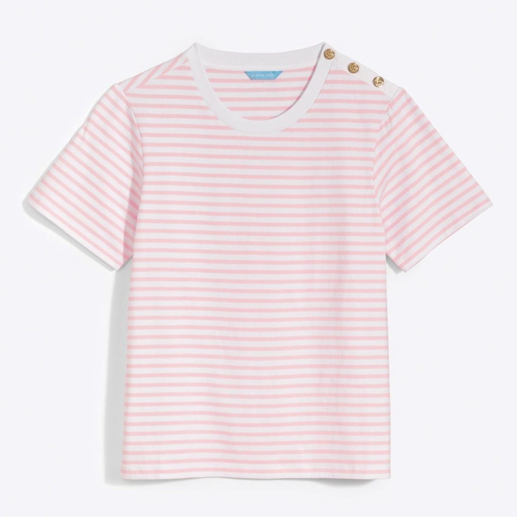 Draper James Crewneck T-Shirt in Nautical Stripe Review