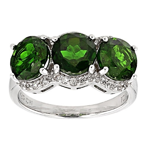 JTV Green Russian Chrome Diopside Rhodium Sterling Silver Ring Review
