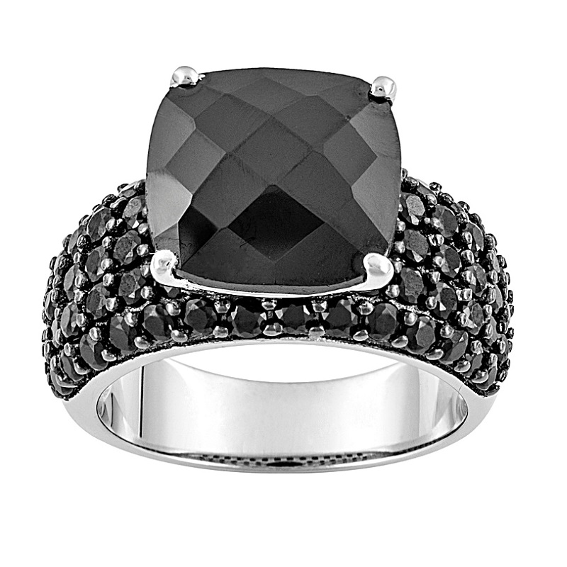 JTV Black Spinel Rhodium Over Sterling Silver Ring Review