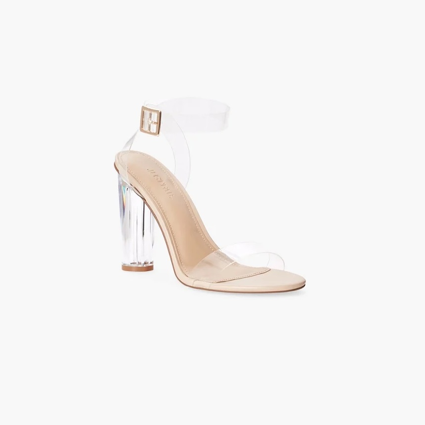 JustFab Hanna Transparent Heeled Sandal Review