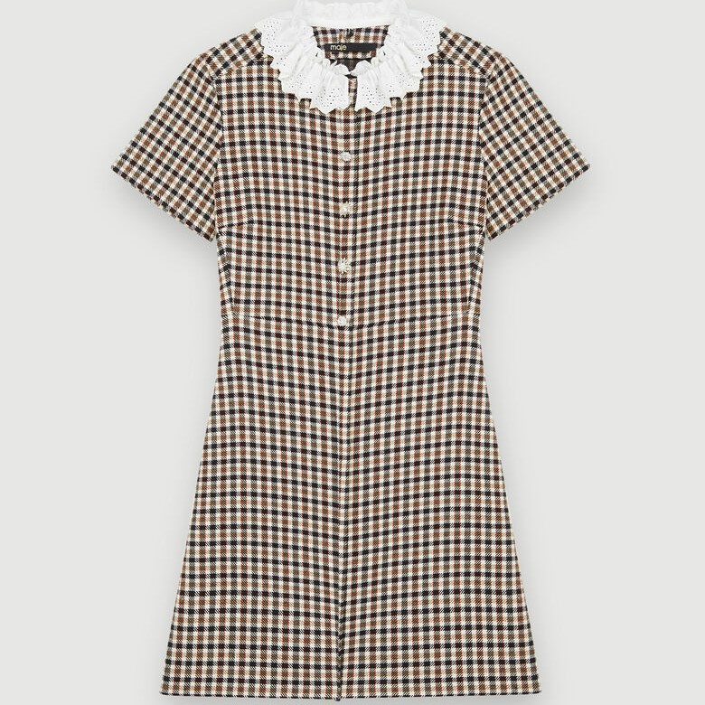 Maje Review 4 Maje Checked Dress With Lace Collar Review