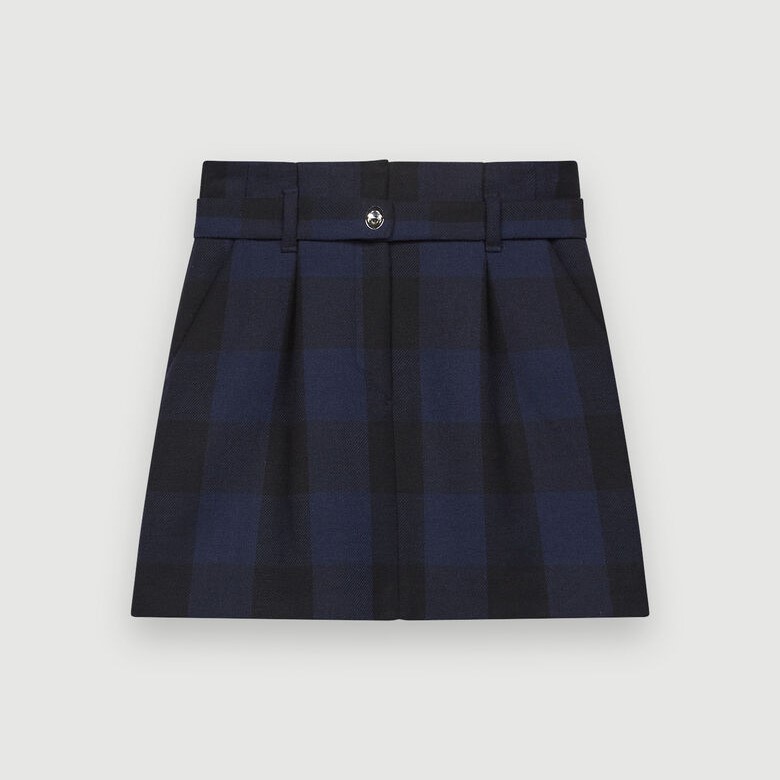 Maje Checked Pleated Skirt Review