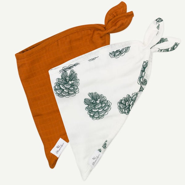 Oliver & Rain 2-Pack Pine Cone Print Bandana Bib Review