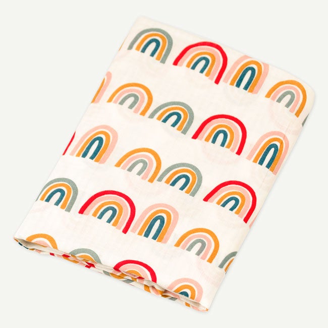 Oliver & Rain Rainbow Print Swaddle Review