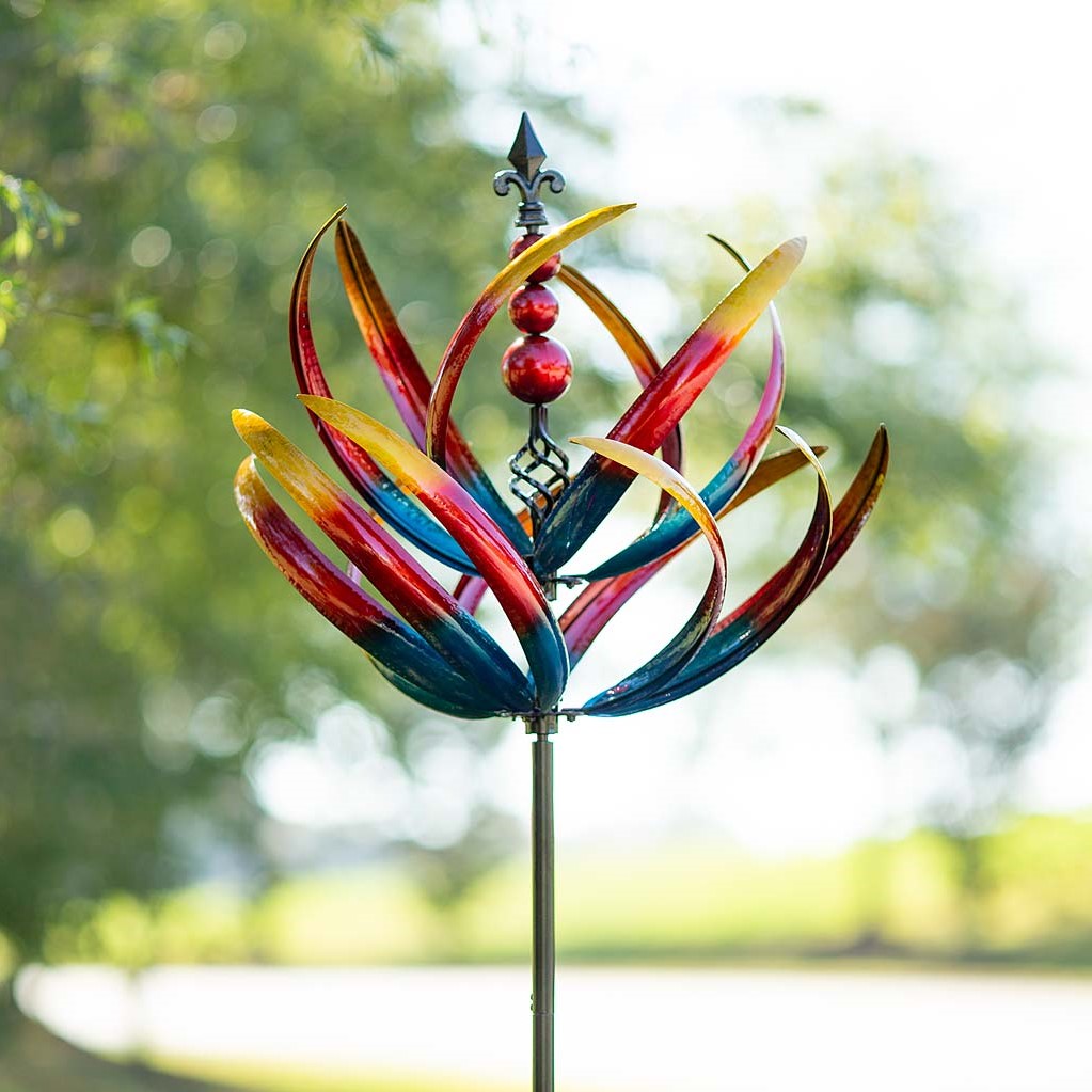 Plow and Hearth Multicolor Lotus Metal Wind Spinner Review