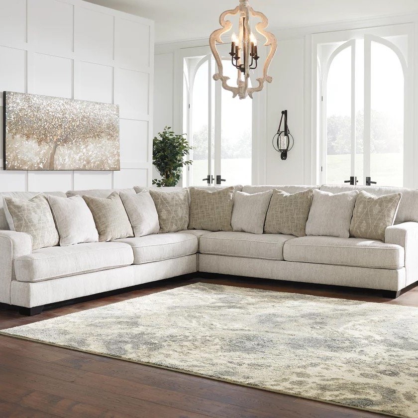 1 Stop Bedrooms Rawcliffe Parchment Large Sectional Review