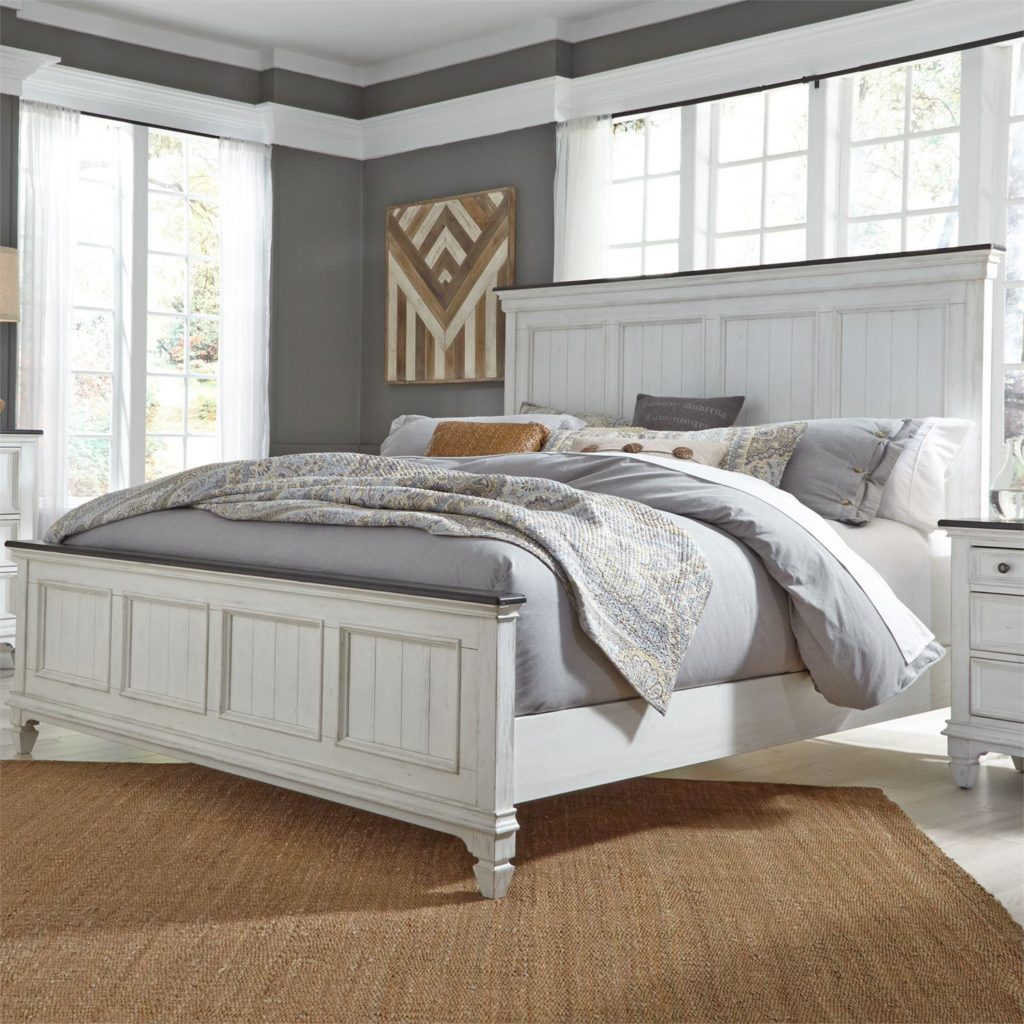 1 Stop Bedrooms Allyson Park Wire Brushed White Queen Panel Bed Review