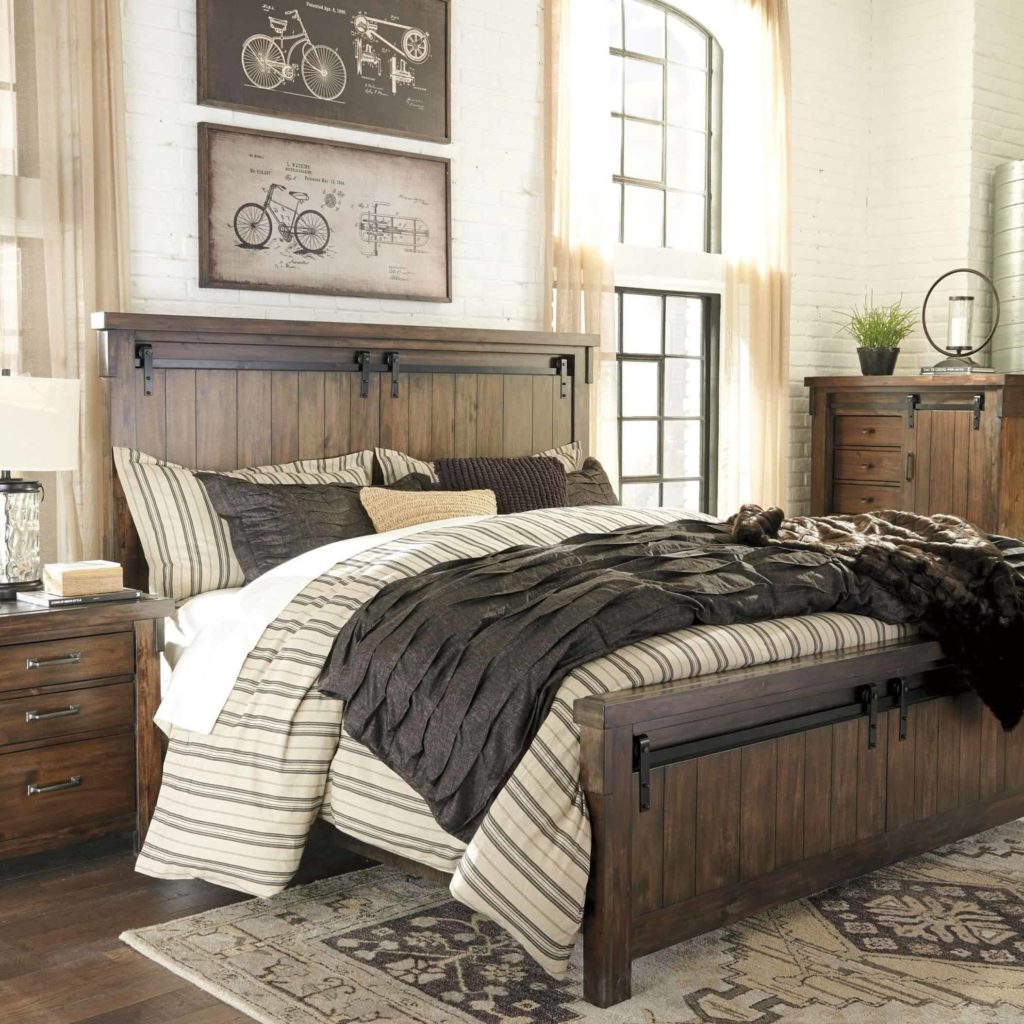1 Stop Bedrooms Lakeleigh Brown King Panel Bed Review