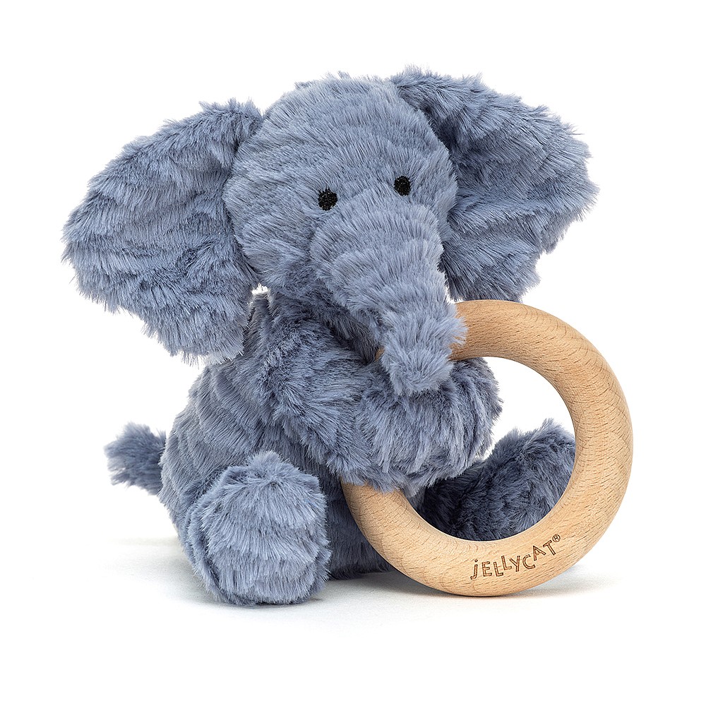 Jellycat Fuddlewuddle Elephant Wooden Ring Toy Review