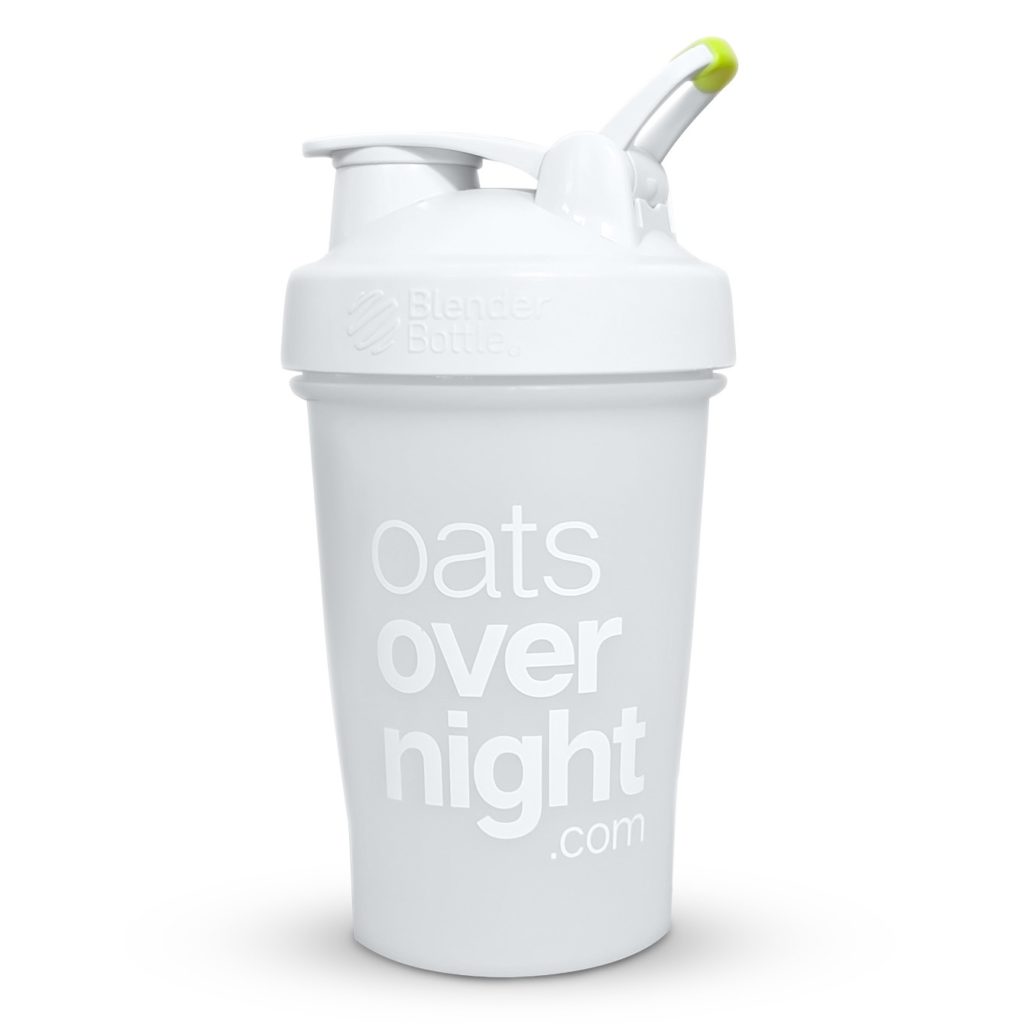  Oats Overnight BlenderBottle - Customized for Overnight Oats -  NO WHISK BALL - Milk Fill Line - Clear/White/Green - 20-Ounce Loop Top :  Health & Household