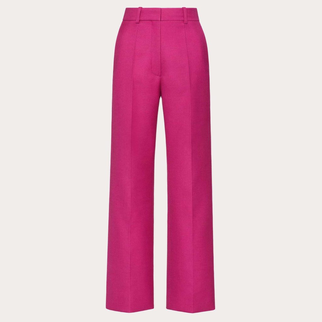 THE YES Valentino Double Compact Drill Pants Full Pink Review
