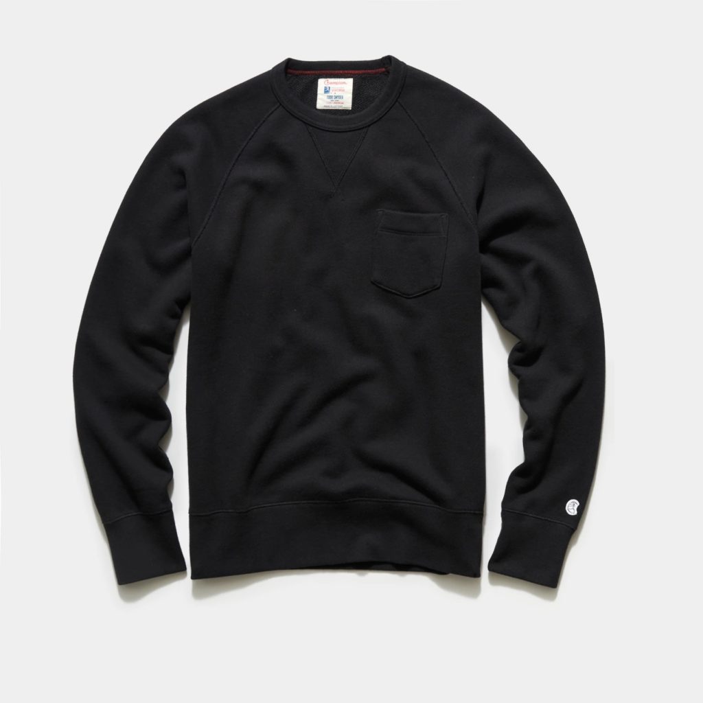 Todd Snyder Midweight Pocket Sweatshirt In Black Review