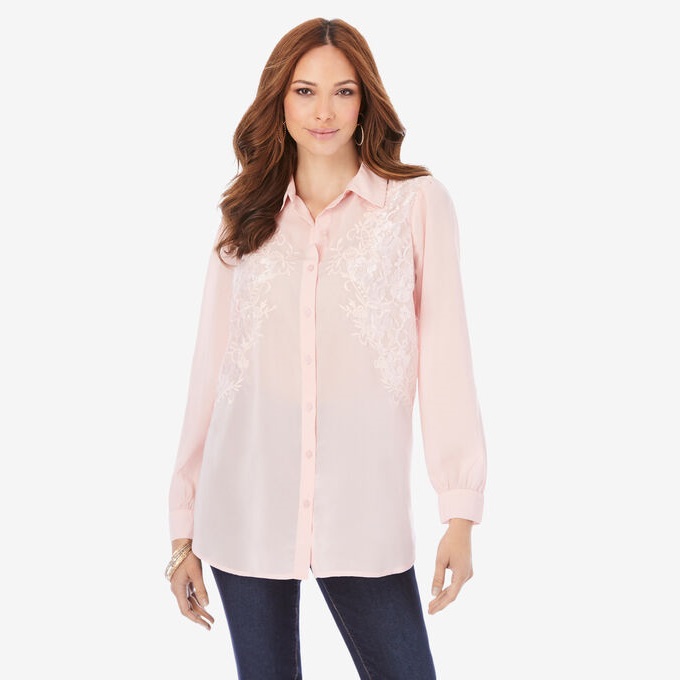 FullBeauty Embroidered Georgette Blouse Review