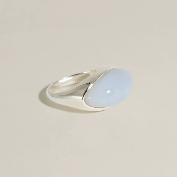J Hannah Jewelry Glacé Ring II Blue Chalcedony Review