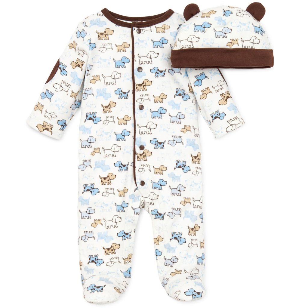 Little Me Cute Puppies Footed One-Piece And Hat Review