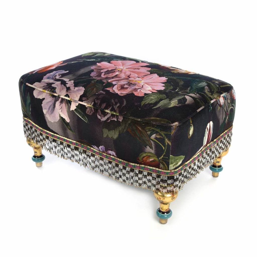 Mackenzie Childs Moonlight Garden Rumor Has It Ottoman Review