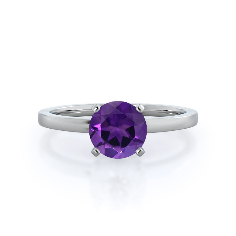 With Clarity Petite Solitaire Amethyst Ring Review