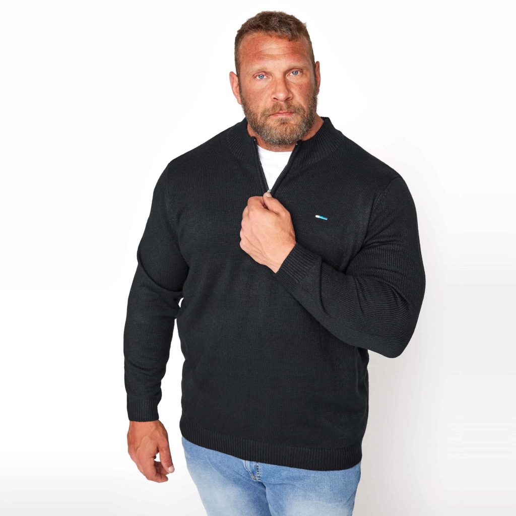 Yours Clothing BadRhino Black Essential Quarter Zip Knitted Jumper  Review