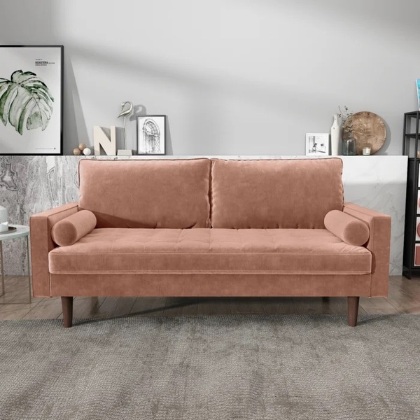 Chretien 70'' Velvet Square Arm Sofa