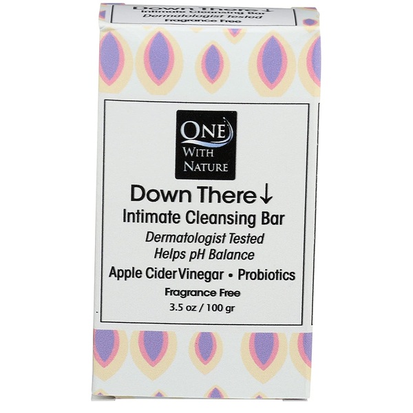 One With Nature, Soap Bar Cleansing Intimate Down There Frag Free, 3.5 Ounce