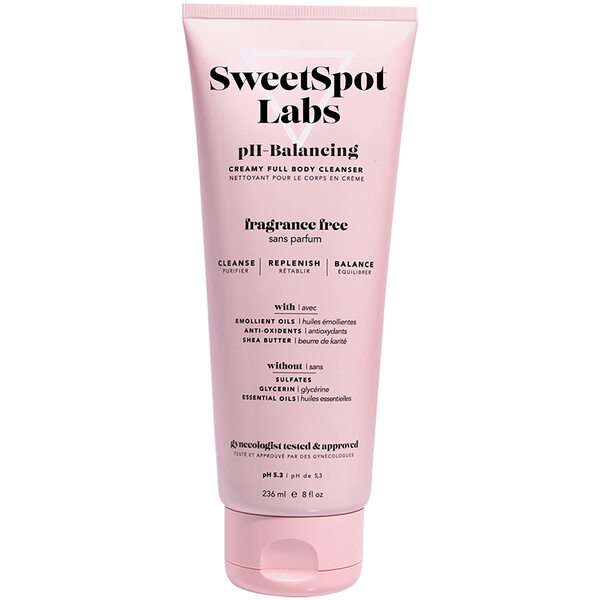 20 Best Feminine Washes 18 SweetSpot Labs pH Balanced Feminine Wash, Safe for Sensitive & Intimate Skin, Great for Entire Body | Clean, 99% Natural, with Emollient Oils, Aloe and Shea | Gynecologist Approved | Unscented, 8oz