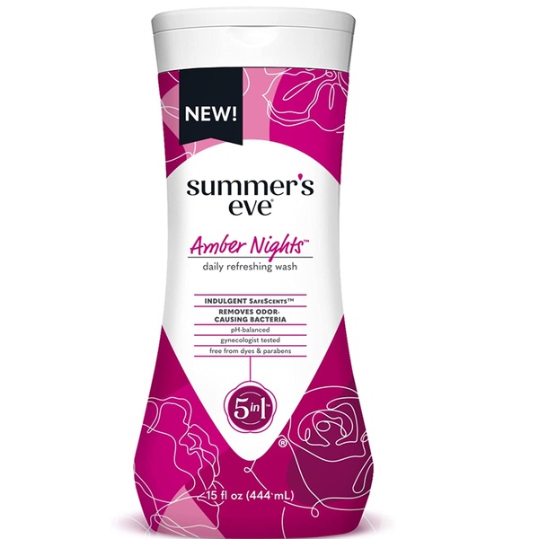Summer's Eve Amber Nights Feminine Wash, PH-Balanced wash, 15 Fl Oz