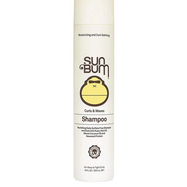Sun Bum Curls & Waves Shampoo | Vegan and Cruelty Free Moisturizing Hair Wash for Wavy and Curly Hair | 10 oz