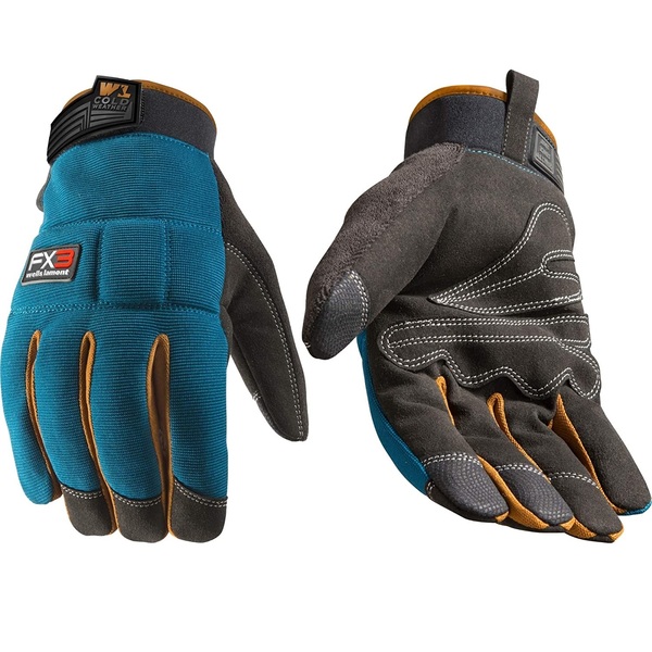 Men's FX3 Extreme Dexterity Blue Winter Work Gloves, Large (Wells Lamont 7794)