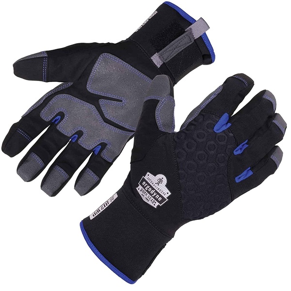Ergodyne ProFlex 817WP Waterproof Work Gloves, Thermal Insulated, Touchscreen, Reinforced Palms Black X-Large