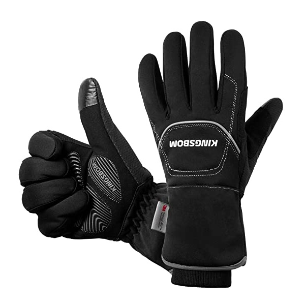 KINGSBOM -40F° Waterproof & Windproof Thermal Gloves - 3M Thinsulate Winter Touch Screen Warm Gloves - for Cycling,Riding,Running,Outdoor Sports - for Women and Men